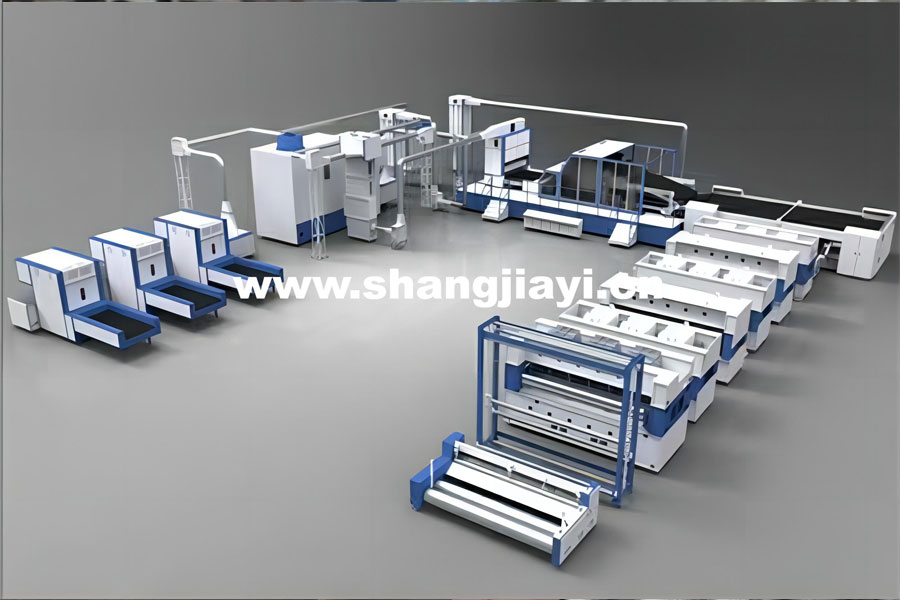 Carding out net non-woven production line